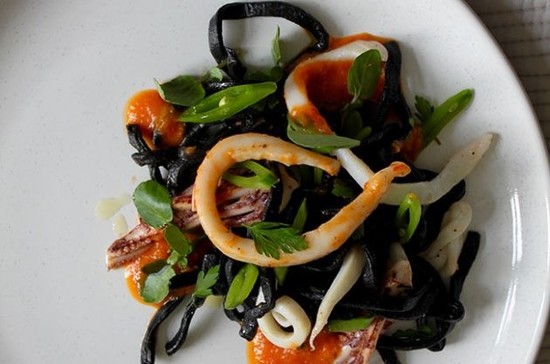 图片：Michel Roux Jr's squid linguine. 