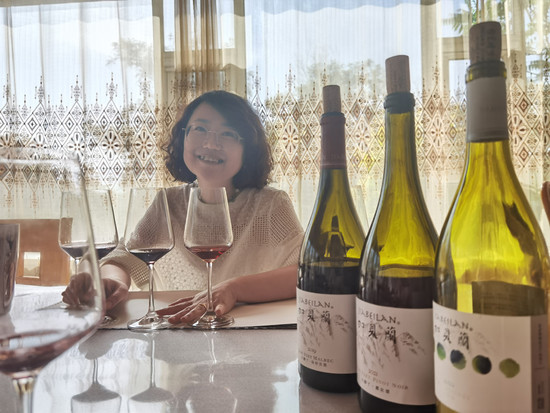 Image: Zhang Jing, winemaker at Helan Qingxue. Credit: Sylvia Wu.